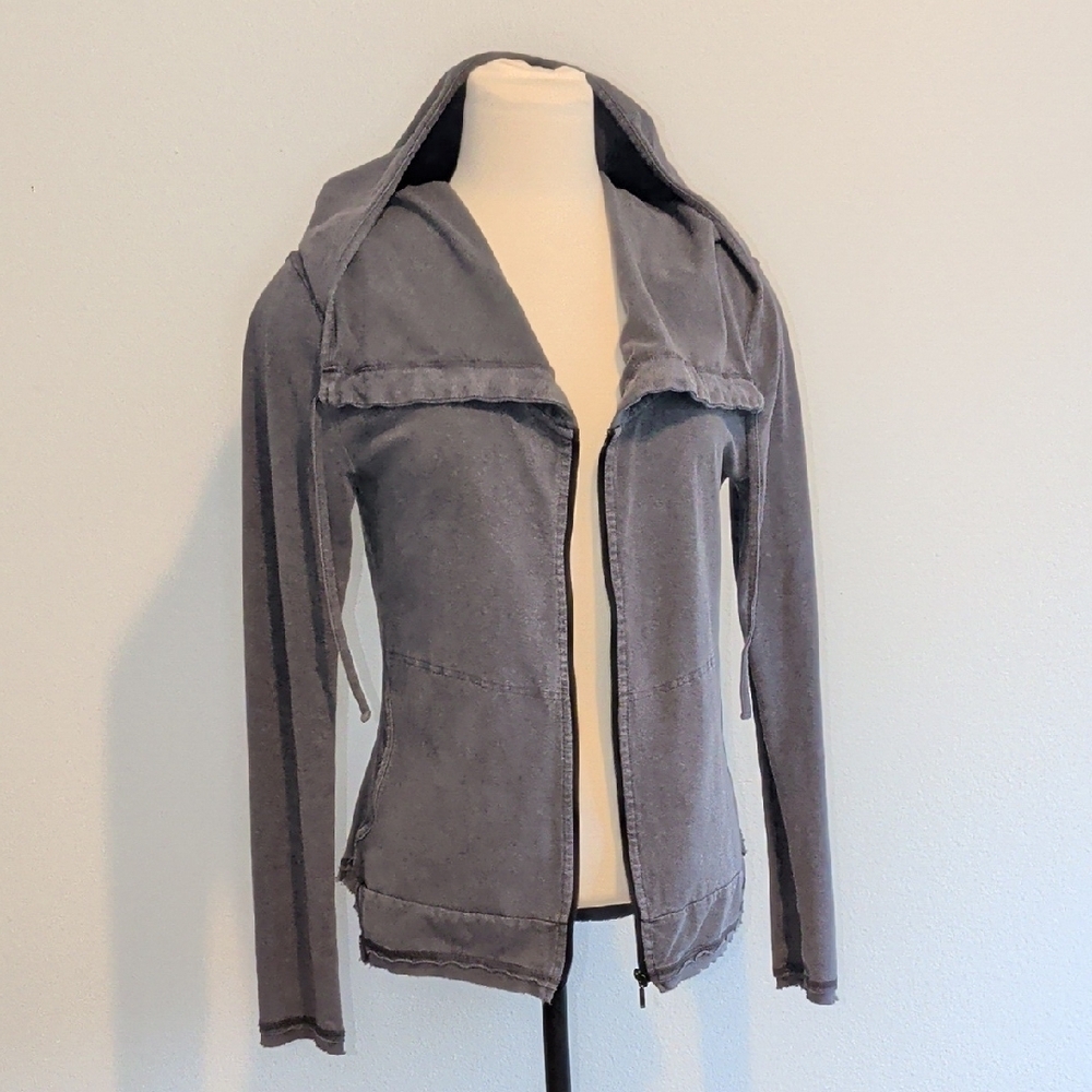 PrAna Hooded Zip Jacket in Gray - Picture 9 of 10